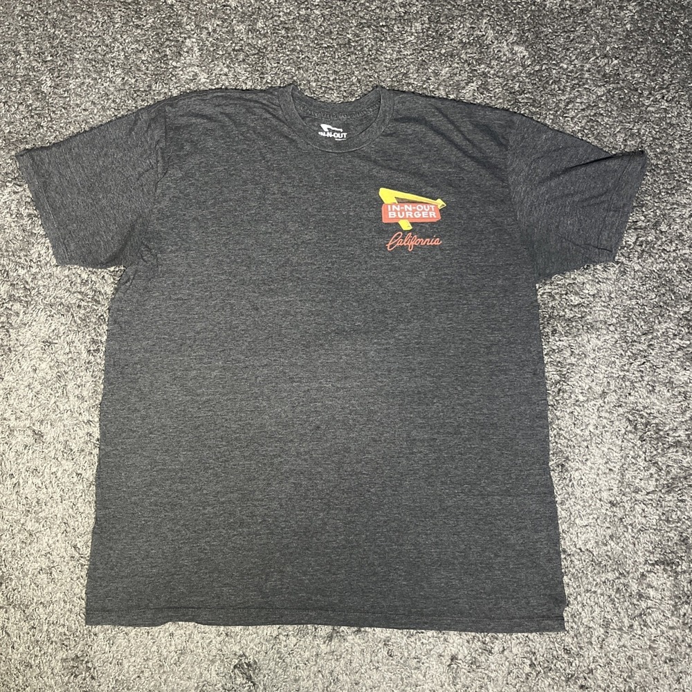 In N Out Burger California Gray T-Shirt Size Xxl Mens 2015 Design